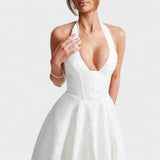 Efi - Vestido midi texturizado