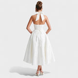 Efi - Vestido midi texturizado