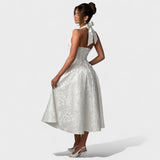 Efi - Vestido midi texturizado