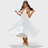 Efi - Vestido midi texturizado
