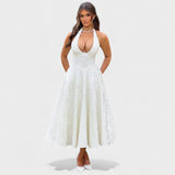 Efi - Vestido midi texturizado