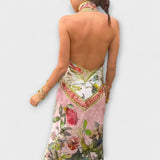 Ayla - Vestido maxi sin mangas con estampado floral