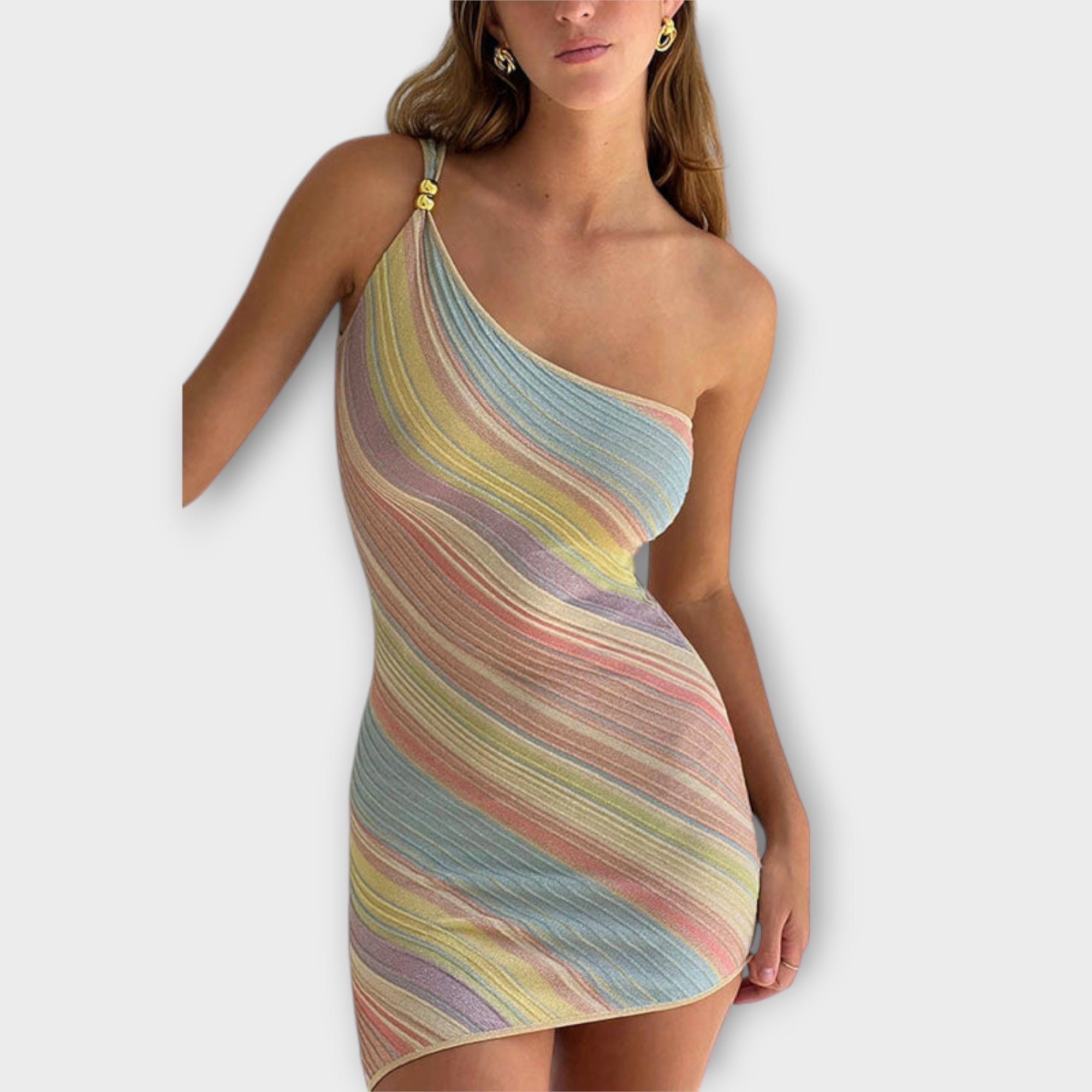 Kira - Minivestido Asimétrico de Moda