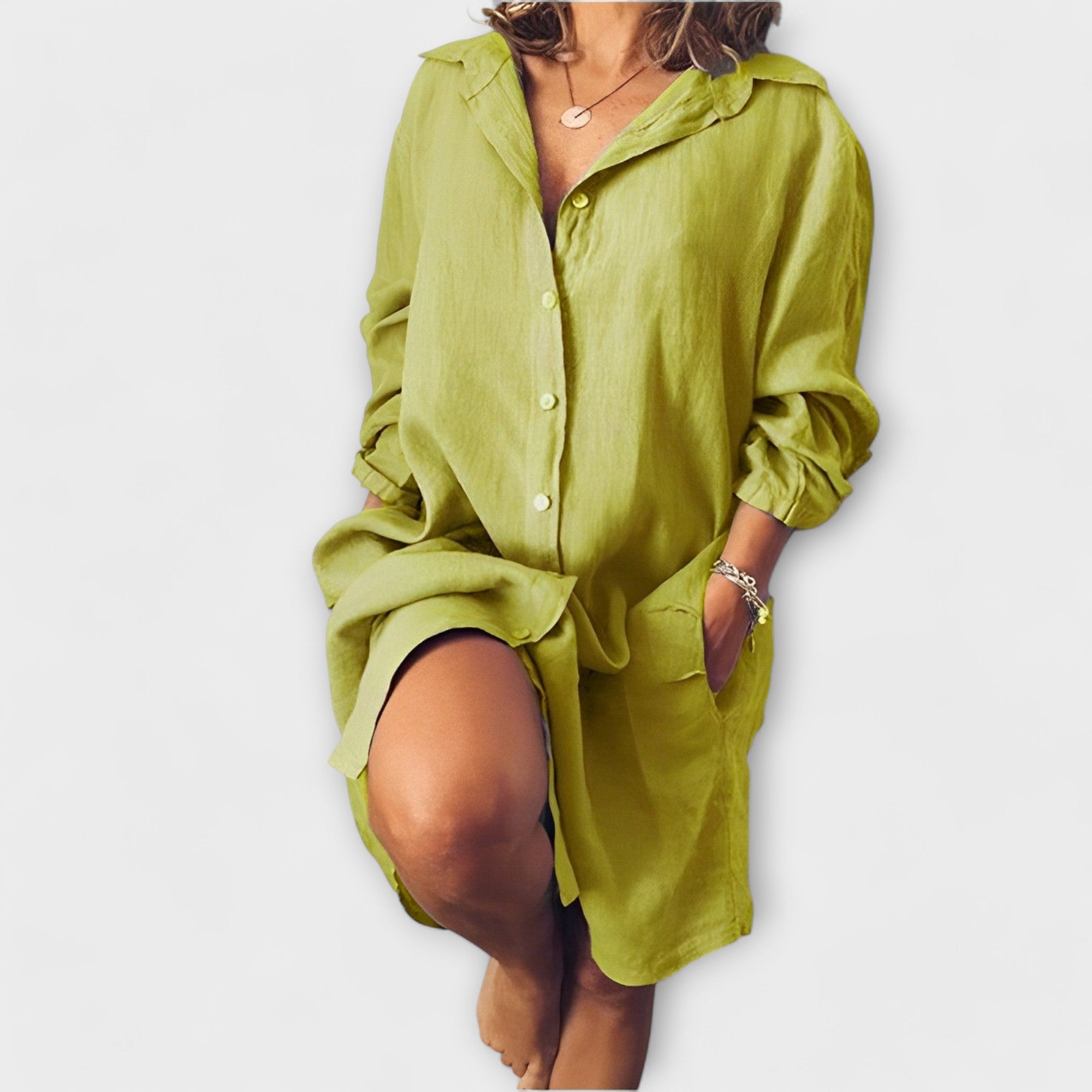 Blusa de lino informal para el día a día