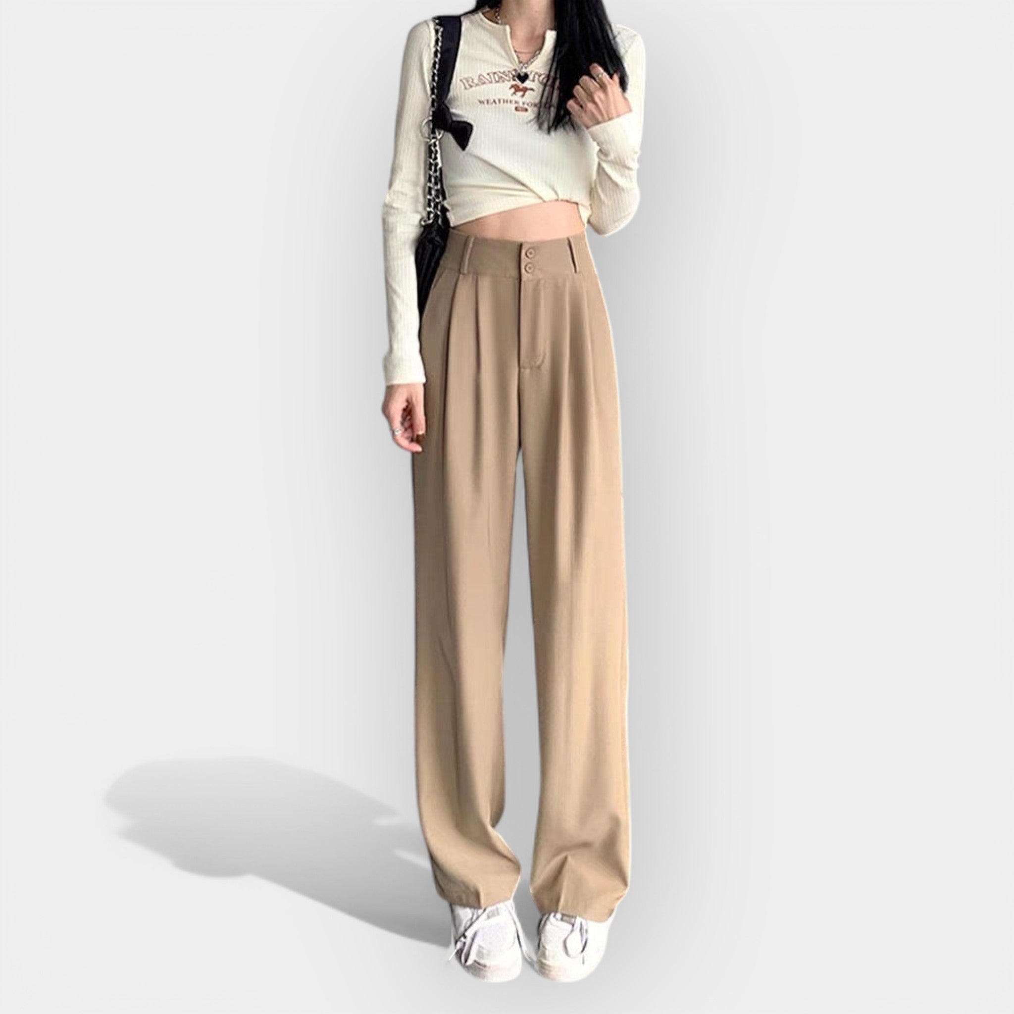 Pantalones anchos estilo coreano