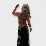 Livia - Vestido maxi de cielo estrellado y tie-dye