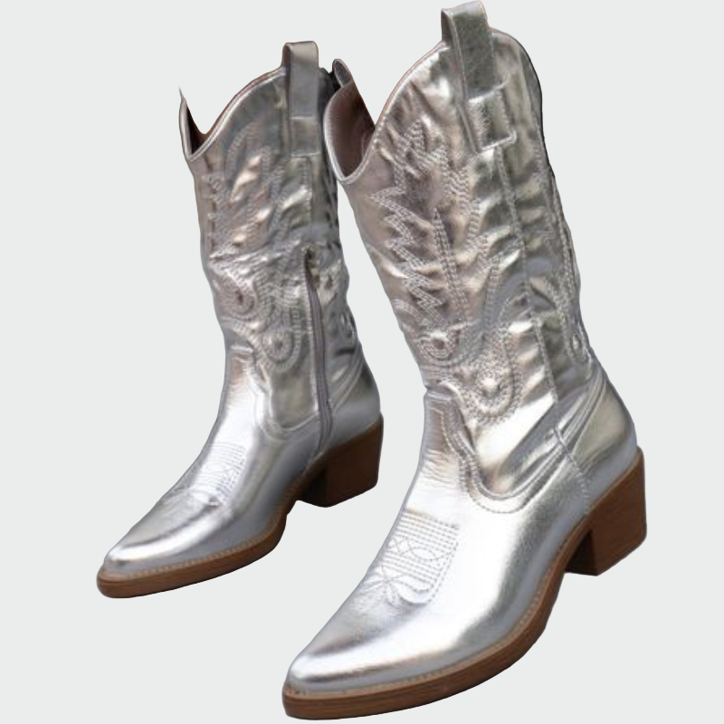 Botas cowboy metalizadas