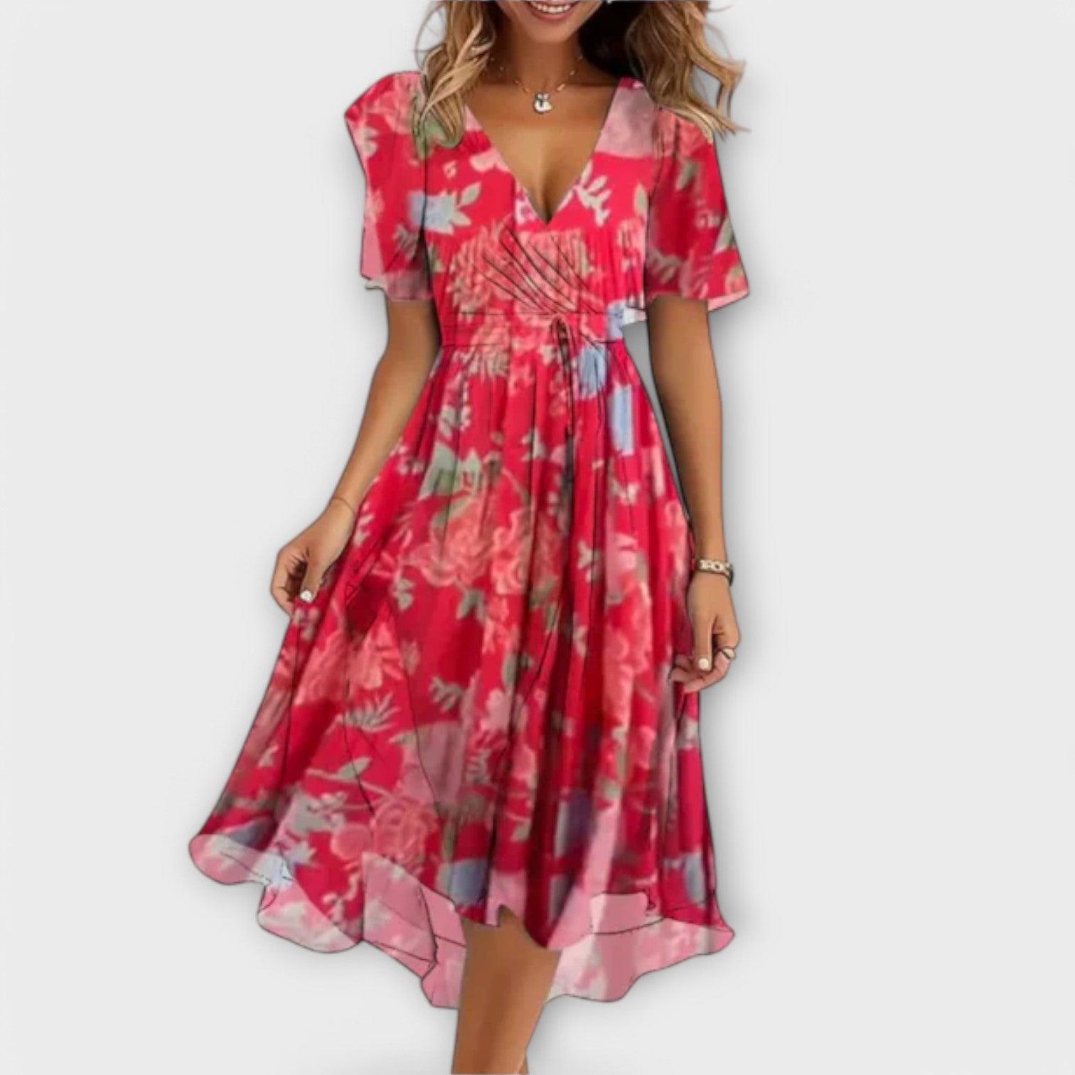 Annegret - Vestido de mujer con cuello en V