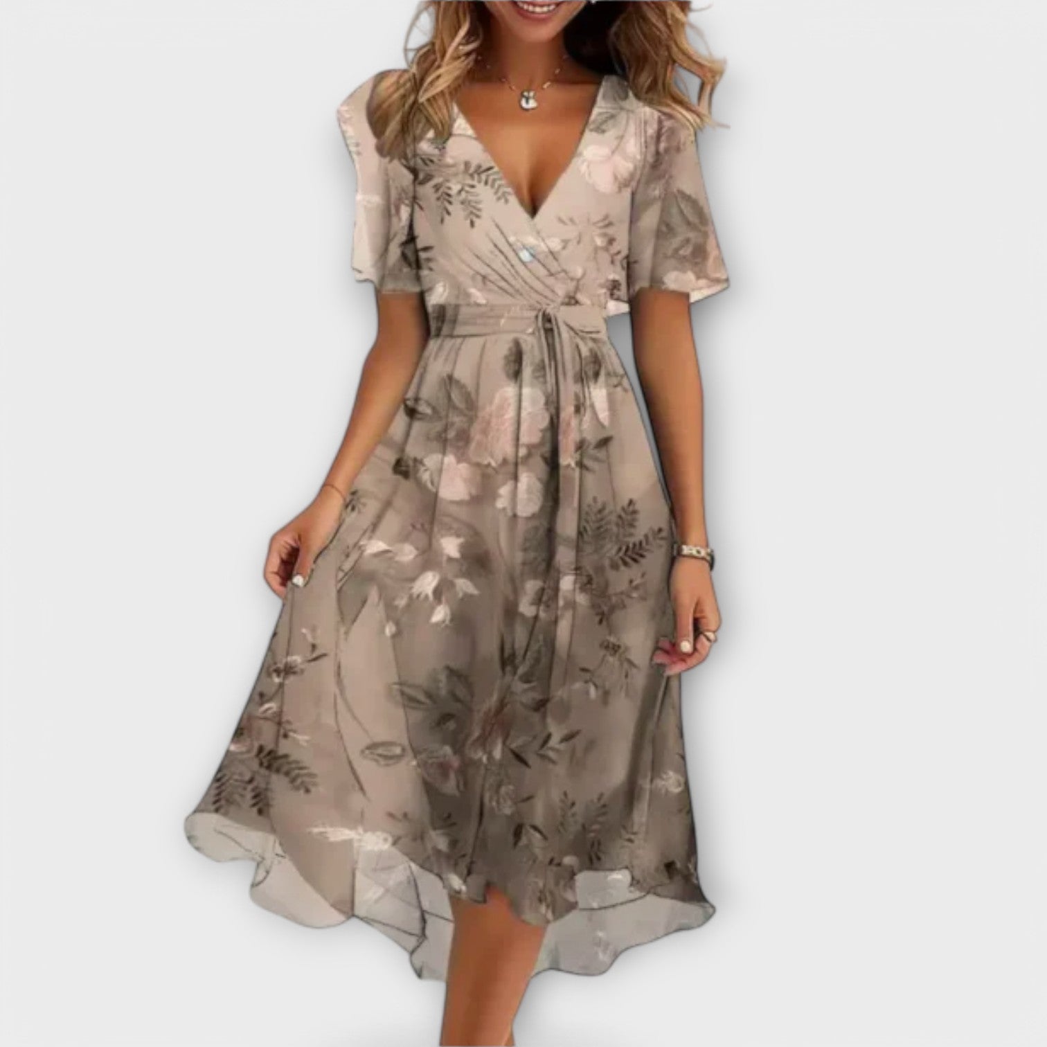 Annegret - Vestido de mujer con cuello en V