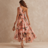 Adela - Vestido Floral Asimétrico