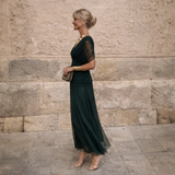 Barcelona - Vestido Maxi de Hombros Descubiertos