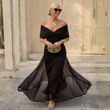 Barcelona - Vestido Maxi de Hombros Descubiertos