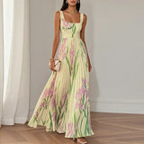 Elvira - Vestido Maxi Línea A Floral