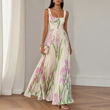 Elvira - Vestido Maxi Línea A Floral