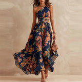 Adela - Vestido Floral Asimétrico