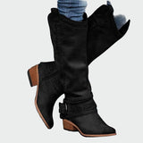 Botas vaqueras de cuero estilo retro