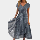 Tereza - Elegante vestido midi con cuello de pico