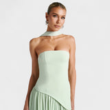 Malia - Vestido Corte asimétrico Menta