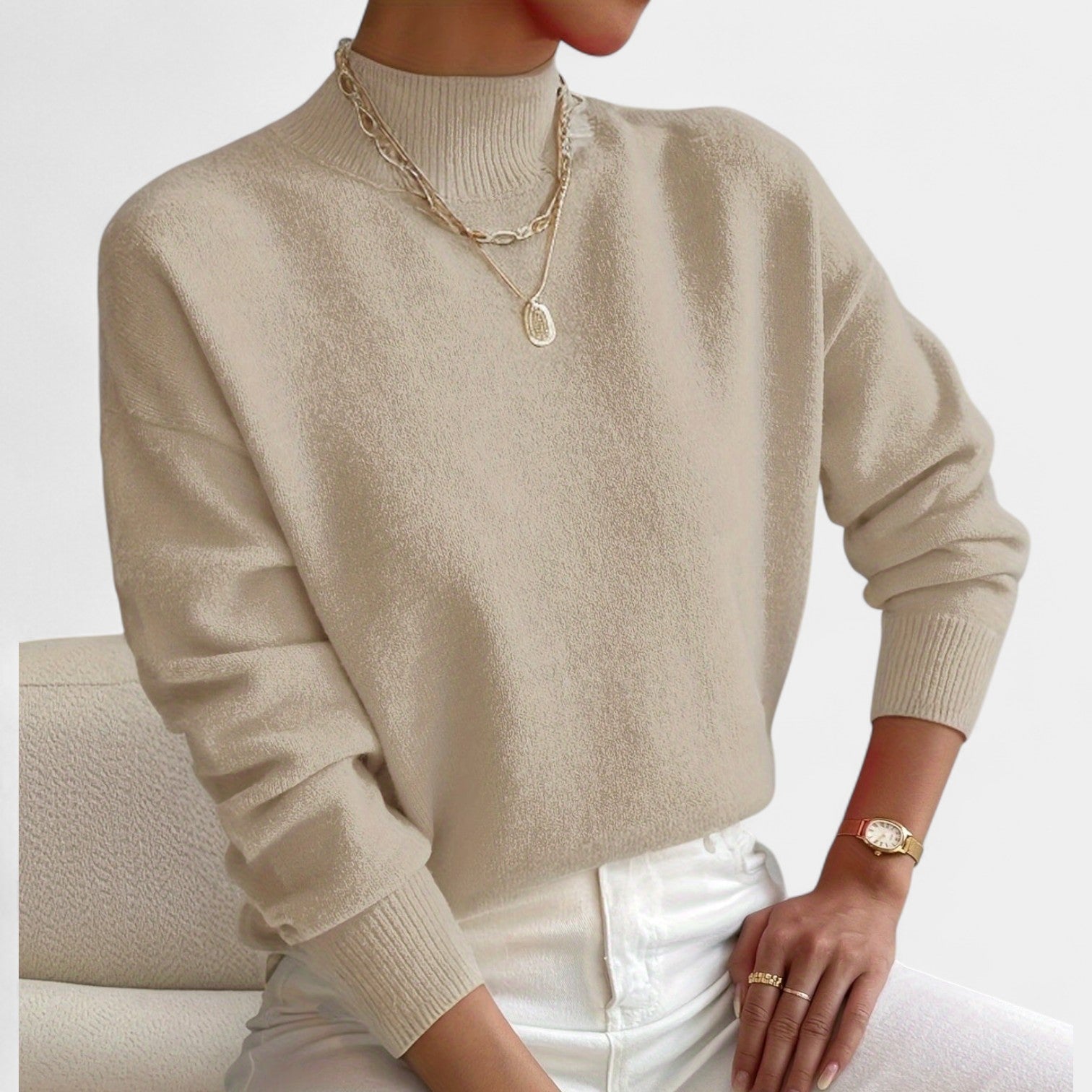 Maria – Jersey de cuello alto