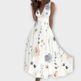 Romy - Vestido floral con cuello en V