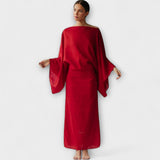 Dana - Vestido kimono confeccionado en lino y algodón