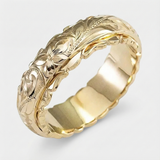 Mila - Anillo de flores dorado de inspiración antigua