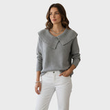 Barbora | Jersey elegante de punto con cuello prominente