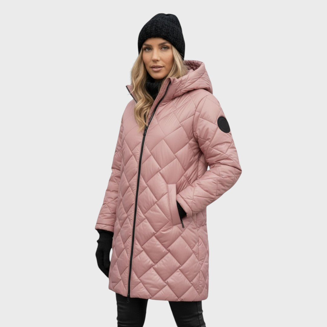 Clara | Elegante abrigo acolchado con capucha