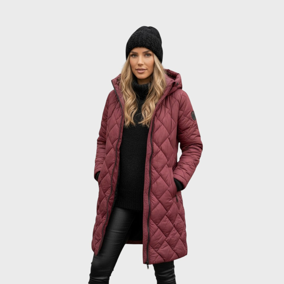 Clara | Elegante abrigo acolchado con capucha