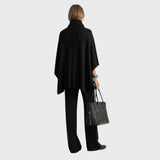 Elena | Conjunto de punto de poncho y pantalones anchos